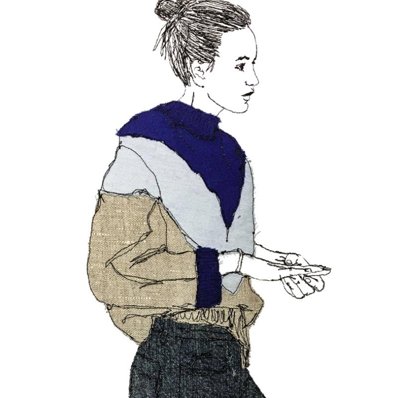 Blue Neutral Overside Jumper